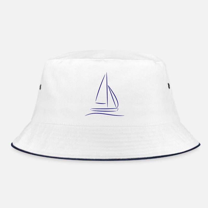 Silhouette de voilier – Maritime Design Bleu - Bob - blanc/marine