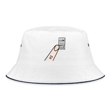 sleep - Bucket Hat - white/navy - Front