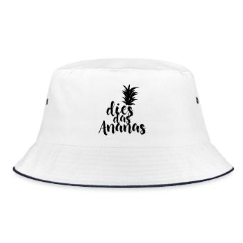 dies das Ananas - Bucket Hat - Weiß/Navy - Vorne