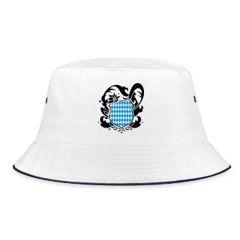 A Bavarian emblem - Bucket Hat - white/navy - Front