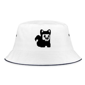 hund fuchs wolf - Bucket Hat - white/navy - Front