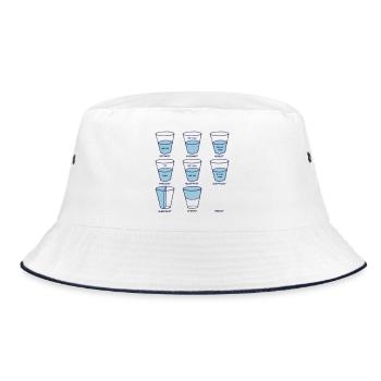 Opinions - Bucket Hat - Weiß/Navy - Vorne