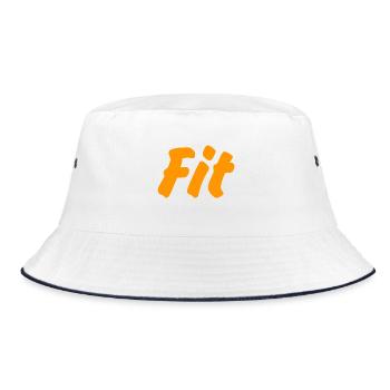 Fit - Bucket Hat - white/navy - Front