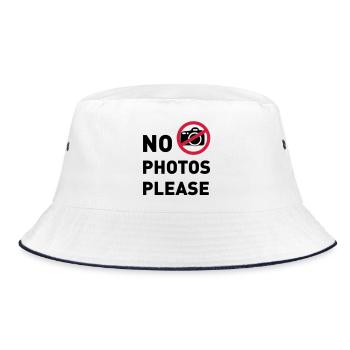 vip no photos - Bucket Hat - white/navy - Front