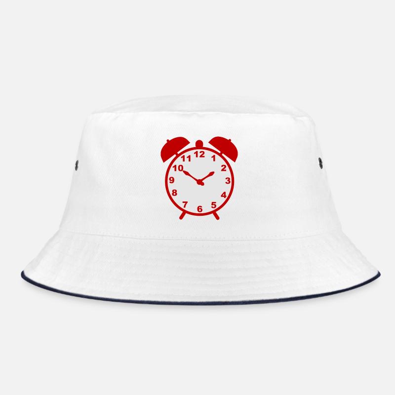Classic alarm clock with red frame Bucket Hat