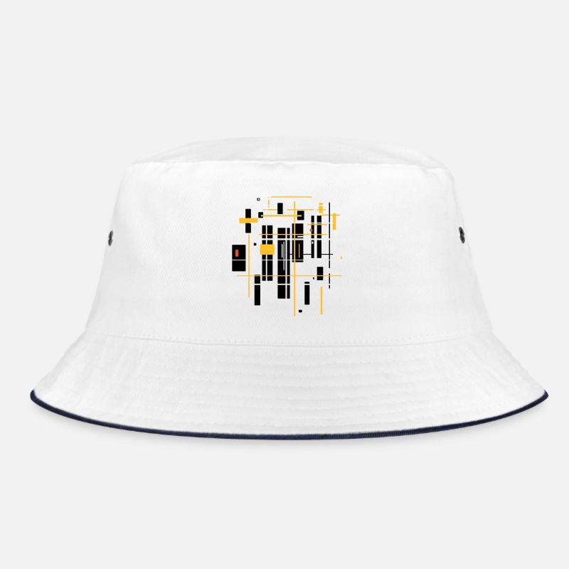 Architektur minimal Landschaft - Bucket Hat - Weiß/Navy