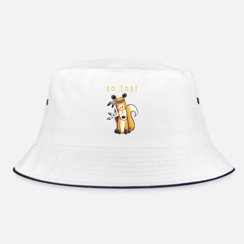 So Foxy Fox In Indian Costume I Red Fox Bucket Hat