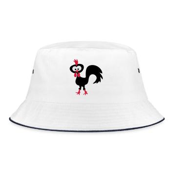 rooster - Bucket Hat - white/navy - Front