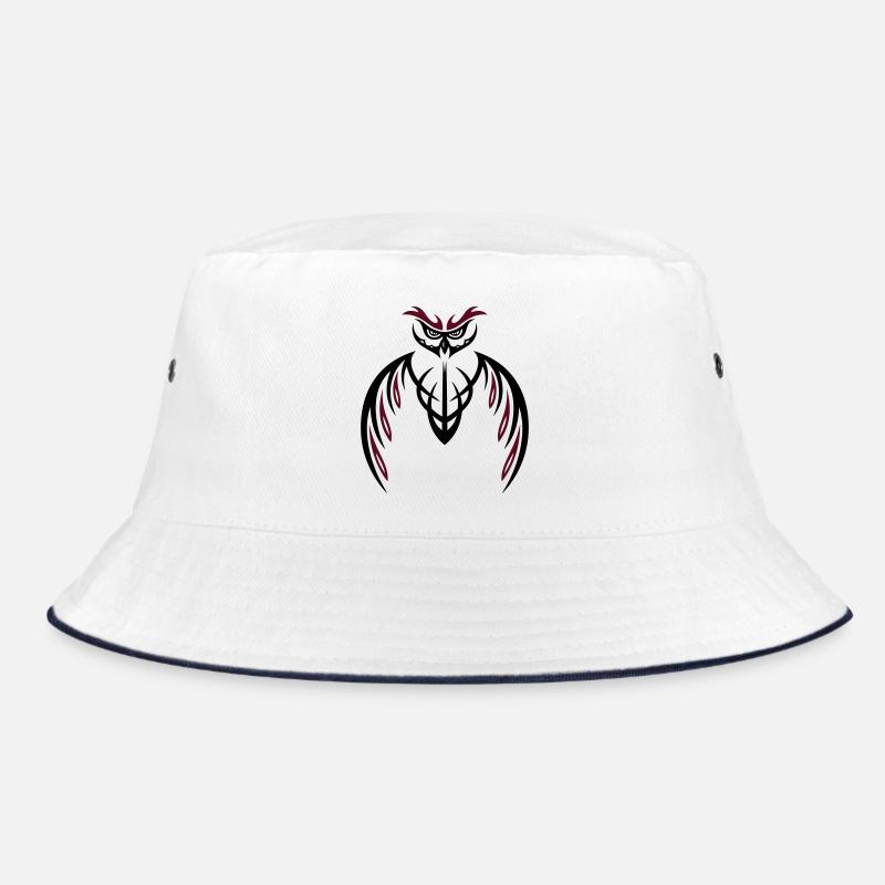 Tribal Eule, tattoo owl Bucket Hat