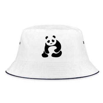 Panda Bear Panda Baby - Bucket Hat - white/navy - Front