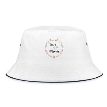Boho Bride Team - Bucket Hat - white/navy - Front