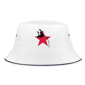 Stabhochsprung Stabhochsprunger Sport Sportler - Bucket Hat - Weiß/Navy - Vorne