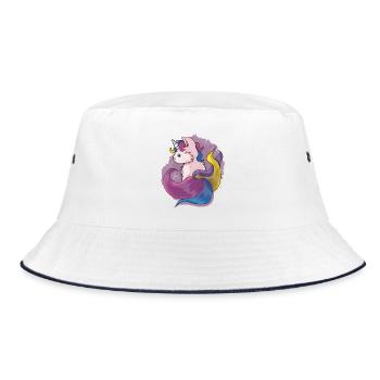 Kitty katacorn - Bucket Hat - white/navy - Front
