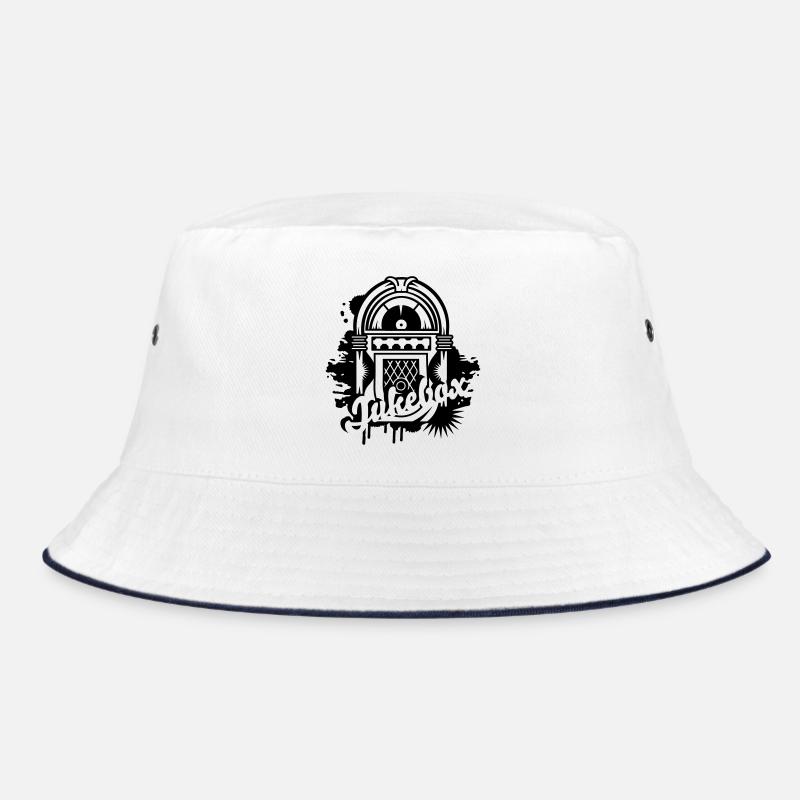 Jukebox im Stencil Street Art Stil mit Typografie Bucket Hat