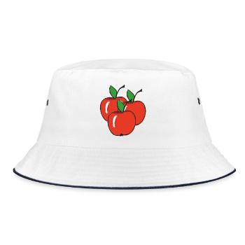 apples - Bucket Hat - white/navy - Front