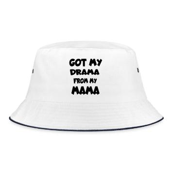 Drama der Mutter. Kinderhumor * - Bucket Hat - Weiß/Navy - Vorne