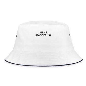 me 1 cancer 0 - Bucket Hat - white/navy - Front