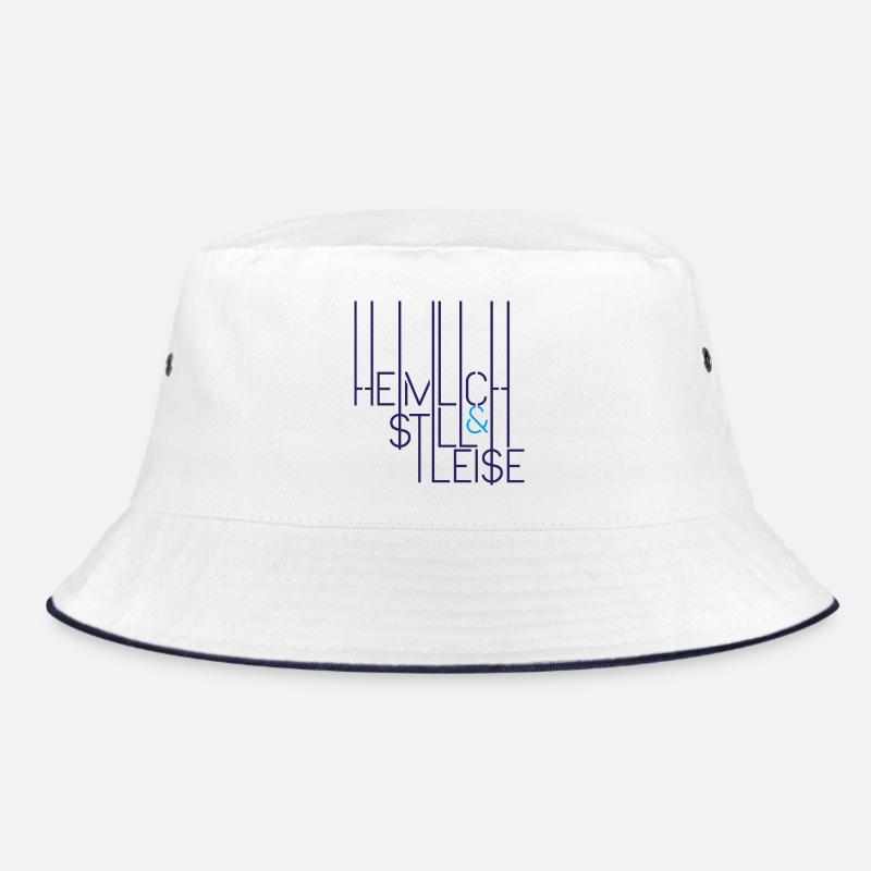 Heimlich, Still & Leise - Bucket Hat - Weiß/Navy