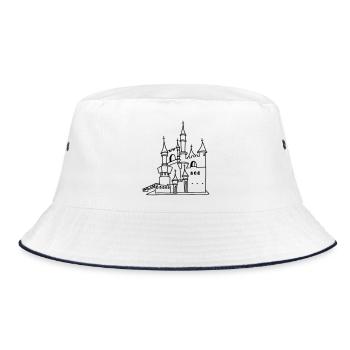 castle - Bucket Hat - white/navy - Front