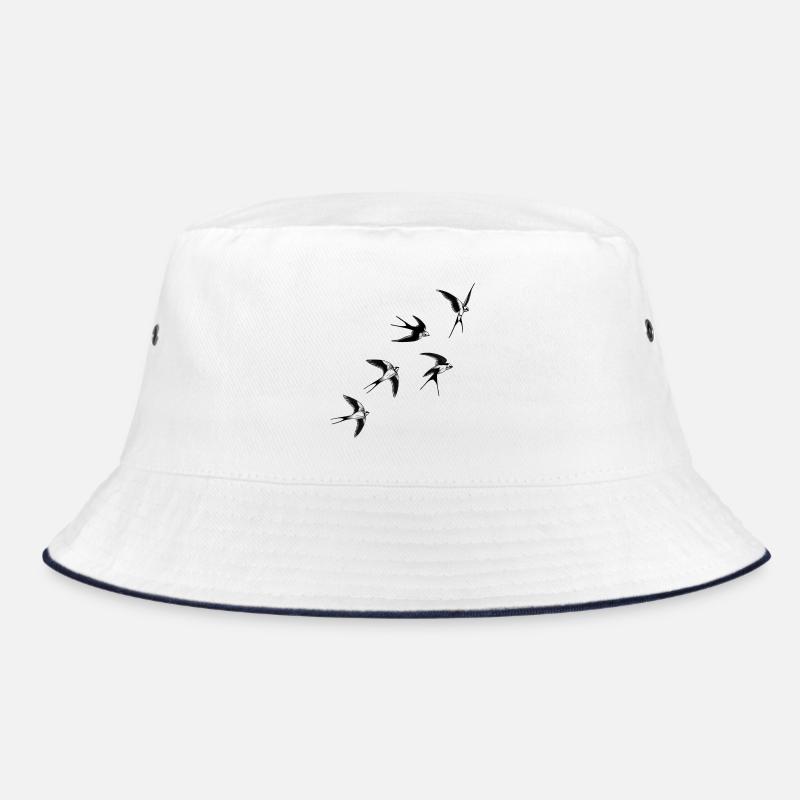 Oiseaux hirondelles  - Bob - blanc/marine