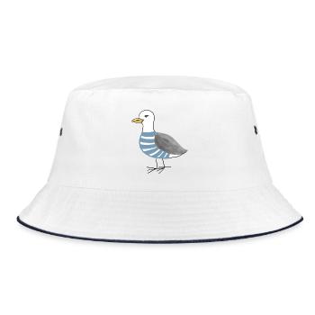 Seagull Maritim - Bucket Hat - white/navy - Front