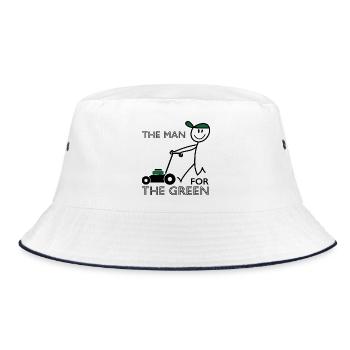 Lustige Sprüche für Gärtner - Bucket Hat - Weiß/Navy - Vorne