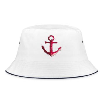 Anchor - Bucket Hat - white/navy - Front