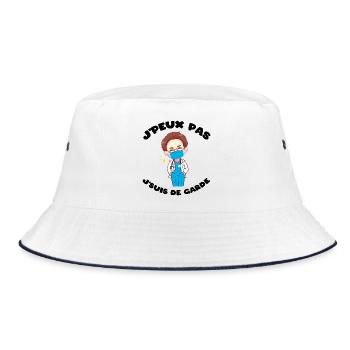 J'peux pas j'suis de garde Humour soignant cadeau - Bob - blanc/marine - Devant