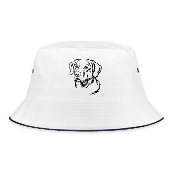 Tête de labrador - Bob - blanc/marine - Devant