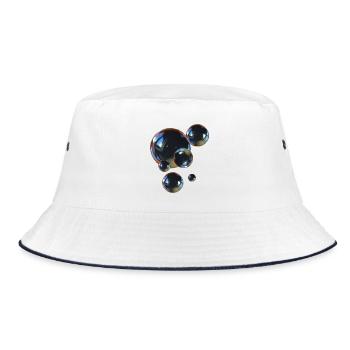 Reflective bubble art - Bucket Hat - white/navy - Front