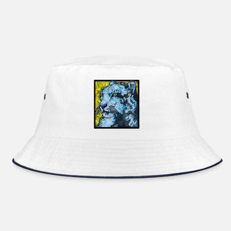 Schneeleopard nah (Bunt) Bucket Hat