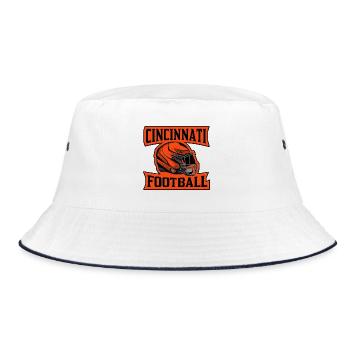 Cincinnati Football Emblem - Bucket Hat - white/navy - Front