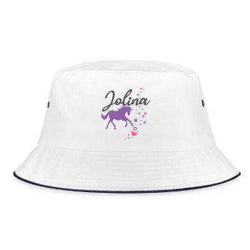 Jolina fille Prénom Nom Licorne - Bob - blanc/marine - Devant