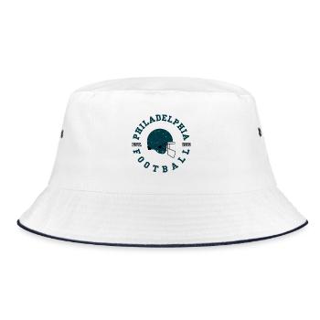Philadelphia Football Logo Helm - Bucket Hat - Weiß/Navy - Vorne