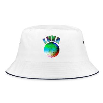 Luna Moon Rainbow - Bucket Hat - white/navy - Front