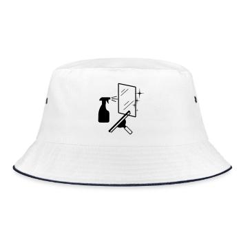 Glaze washer window and trigger and sprayer - Bucket Hat - white/navy - Front