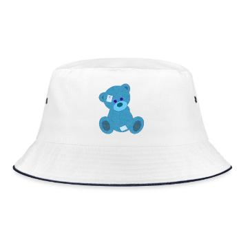 Ourson bleu - Bob - blanc/marine - Devant