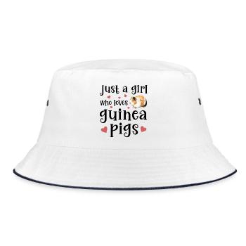 Guinea pig - Bucket Hat - white/navy - Front