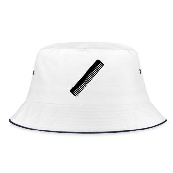 Comb for hairdresser - Bucket Hat - white/navy - Front