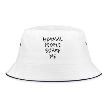 Normal People Scare Me - Bucket Hat - white/navy - Front