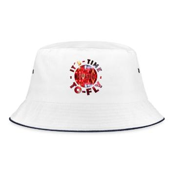 Neon Musik-Design mit Tanzatmosphäre Party - Bucket Hat - Weiß/Navy - Vorne