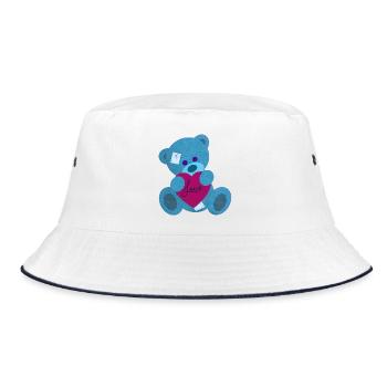 Ourson amoureux - Bob - blanc/marine - Devant