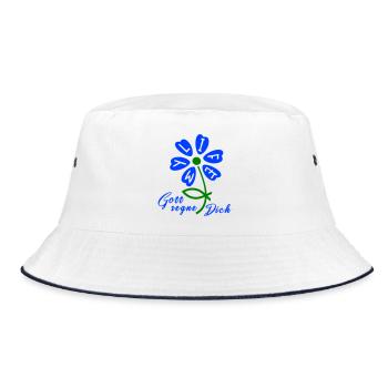 God bless you - Bucket Hat - white/navy - Front