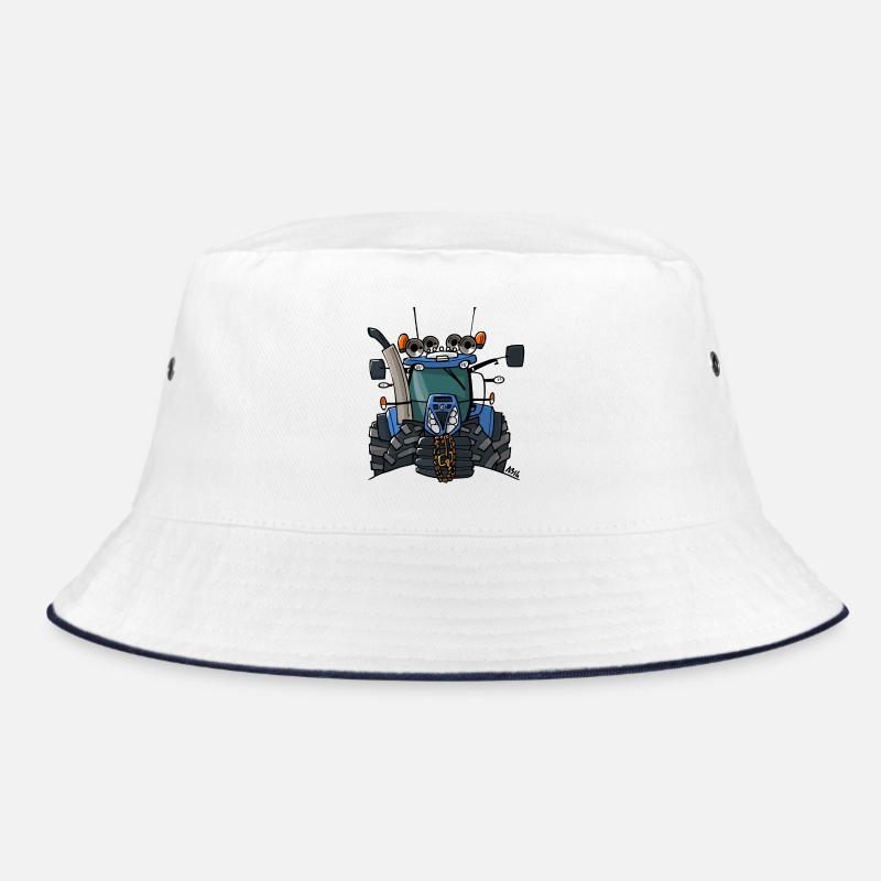 0397 blue tractor Bucket Hat