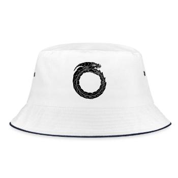 Devouring Black Dragon - Bucket Hat - white/navy - Front