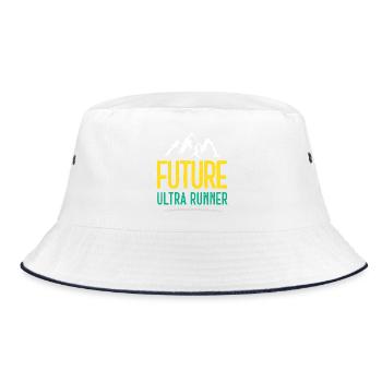 Future Ultra Runner - Bucket Hat - white/navy - Front