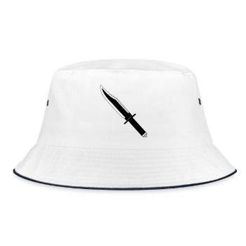 Knife survival - Bucket Hat - white/navy - Front