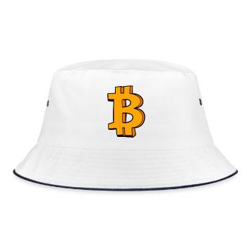Symbole Bitcoin - Bob - blanc/marine - Devant