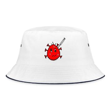 HUMOR. QUOTATION. MESSAGE. RETIREMENT. ANNIVERSARY. - Bucket Hat - white/navy - Front