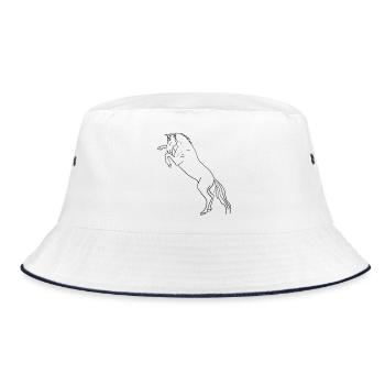 Stallion - Bucket Hat - white/navy - Front